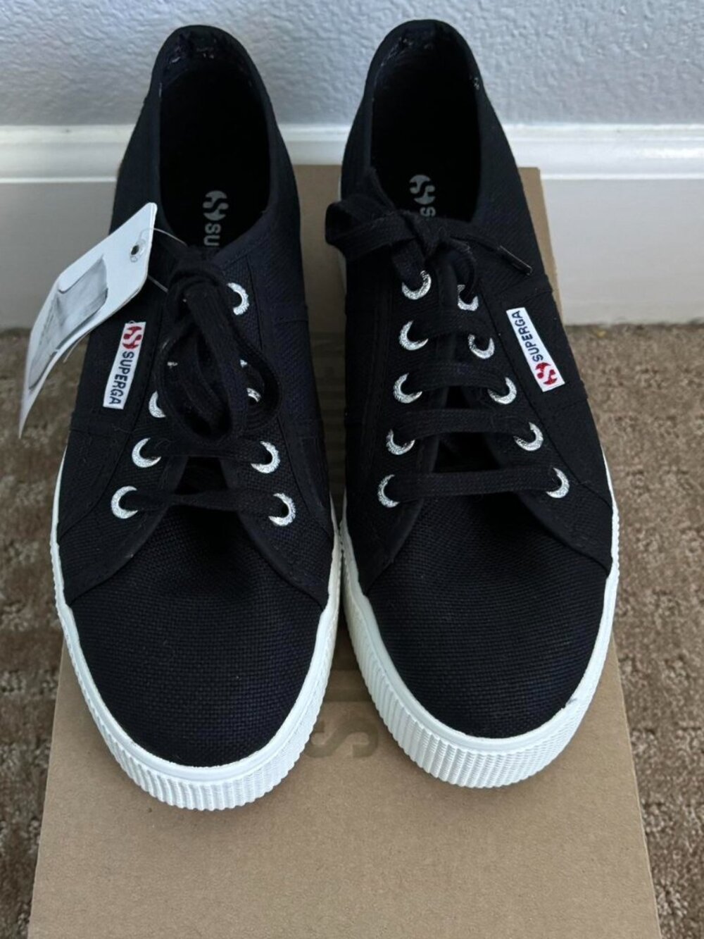 Superga Women's Black Trainers